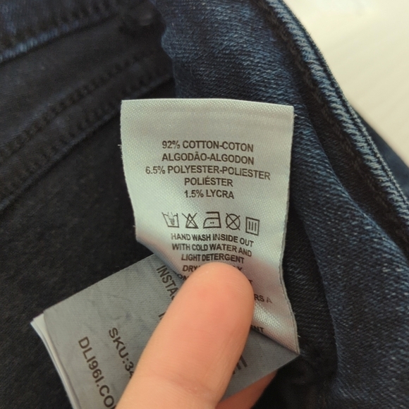 DL1961 Florence Instasculpt Dark Wash Mid Rise Ankle Cropped Skinny Jeans 27 - Picture 10 of 15